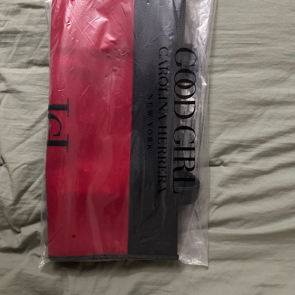 Carolina Herrera Red and Black Clutch